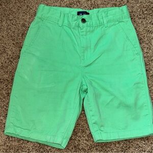 Children's place boys baby green  chino shorts size 8